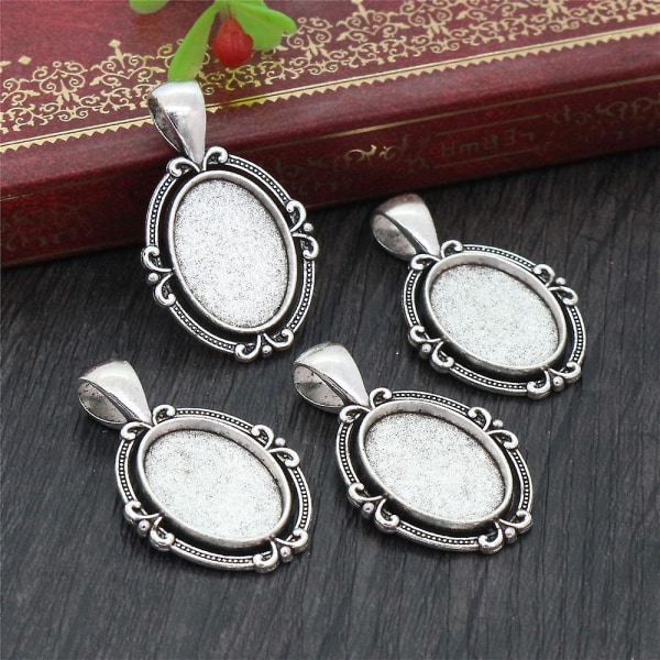 10st13x18mm inre storlek silver brons hänge halsband fynd