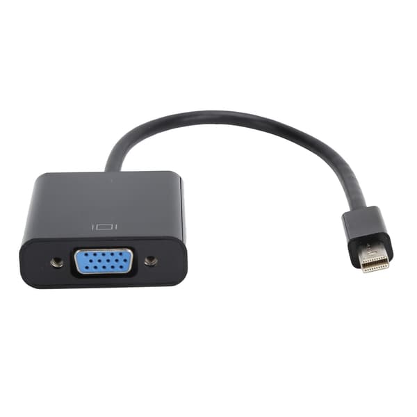 Mini DP Hane till VGA Hona Adapterkabel för ThinkPad PC Dator Svart ABS