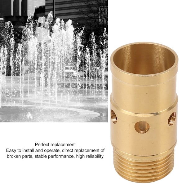 Fontänmunstycke i mässing med G1 hangänga för trädgårdsdammar och sprinklers
