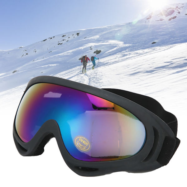 HT Barnegoggles med Anti-Fog Dobbeltlagslinse, Vindtett Design og UV-beskyttelse for Ski og Snøsport Black