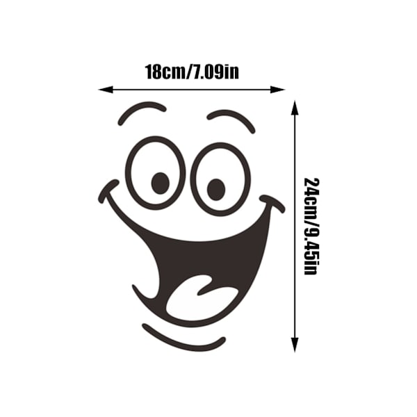 Toalettdekal 6 delar Smiley Face Stickers Seat Art Sticker 6pcs