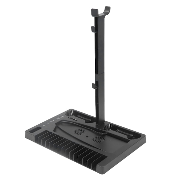 PS5 Vertikal Stand med Køleblæser, Dobbelt Controller Oplader og Headset Opbevaring