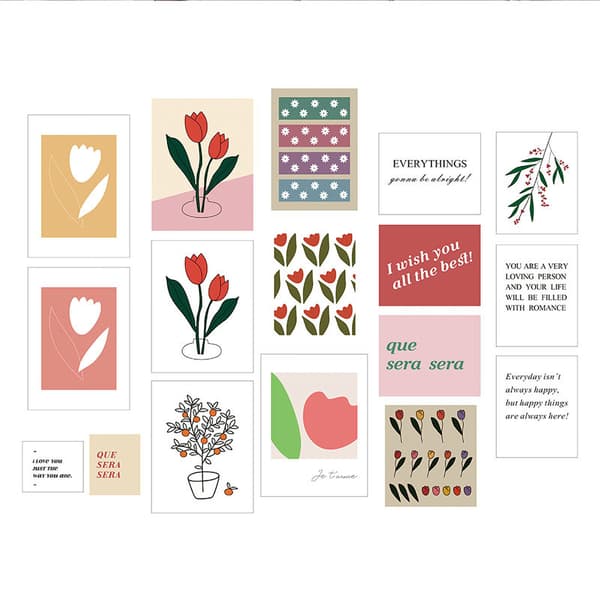 Blomstertema Veggbildekort Romdekor Plakater Husdekorasjon