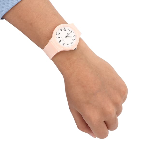 Quartz Klocka Vattentät Tyst Stora Siffror Minimalistisk Mode Sportklocka för Studenter Rosa