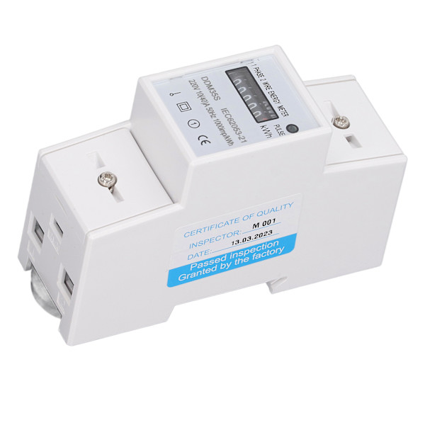 Digital enfasig energimätare för DIN-skena-installation, övervakning av elförbrukning i intervallet 10-40A DC220V.