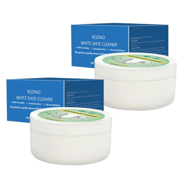 【DENGTU】Skorens Skopleie For Hvite Sko Sneaker Flekkfjerner Paste Skyllfrie Formler Med Svamp 2stk 2pcs