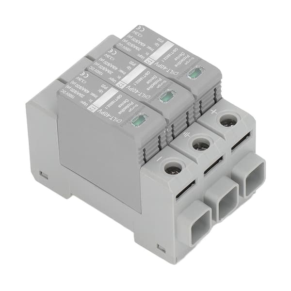 3P Fotovoltaisk Överspänningsskydd Hög Precision Säkerhet DC1000V