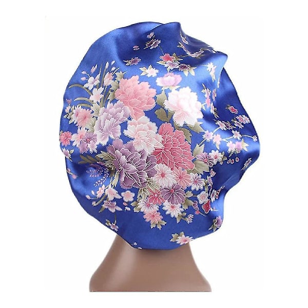 Satin Bonnet Double Layer Sleep Cap Printing Bonnet Bred Elastisk