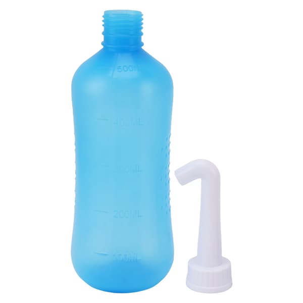 Neseskylling Manuell Sinus Skyllflaske 500ml Enkelt Hull Hode for Voksne og Barn
