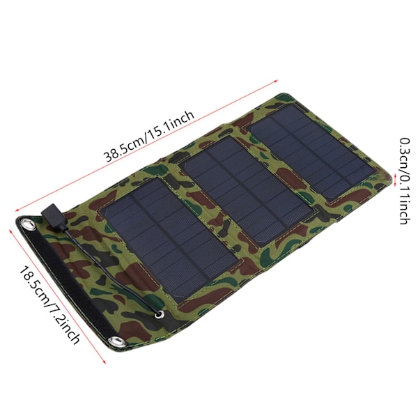 5W 5V Vandtæt Foldbar Soloplader - Bærbar USB Powerbank til Udendørs Brug