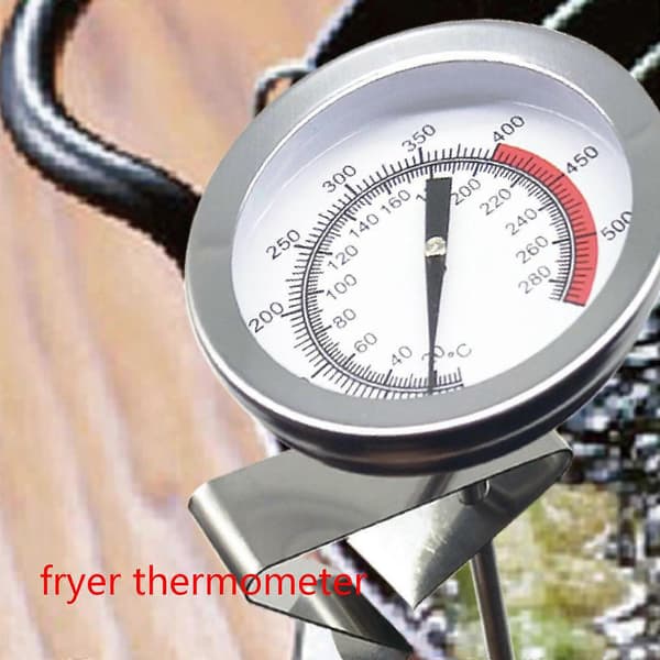 Frituretermometer med klips, øjeblikkelig aflæsning, drejetermometer, kødtermometer