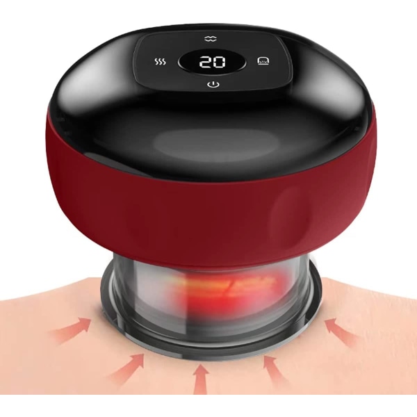 Elektrisk koppningsmassageapparat med rödljusvibrationer red
