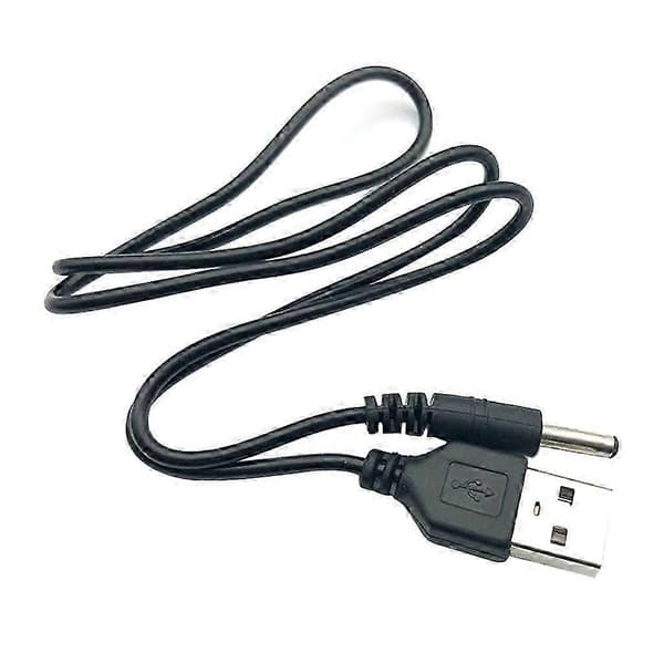 2xUSB2.0 til DC3.5mm ladekabel 5V strømkabel DC ladekabel 50cm-svart