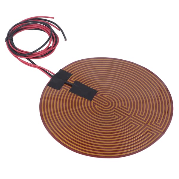 PI Polyimid Varmelegemefilm 220mm Diameter Hurtig Opvarmning 100K Termistor Stærk Selvklæbende til 3D Printer DC24V 180W