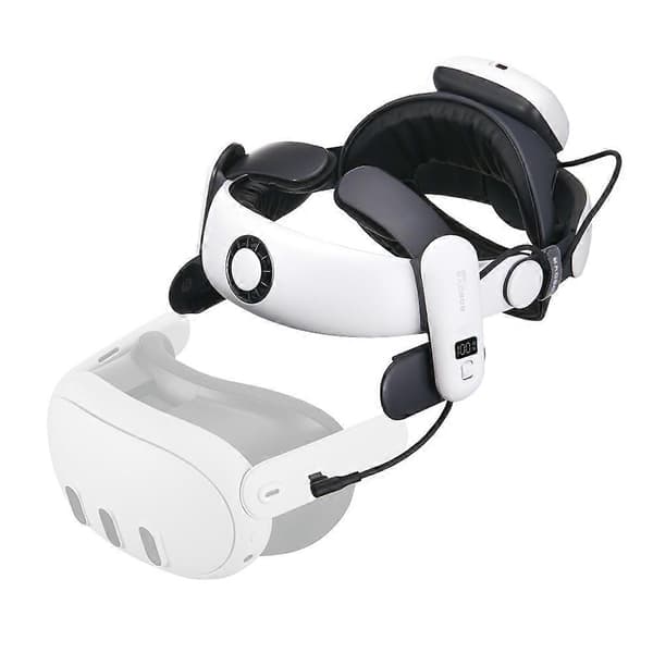 BOBOVR S3 Pro batterihodestropp for Meta Quest 3S/3 med 10000mAh utskiftbart batteri