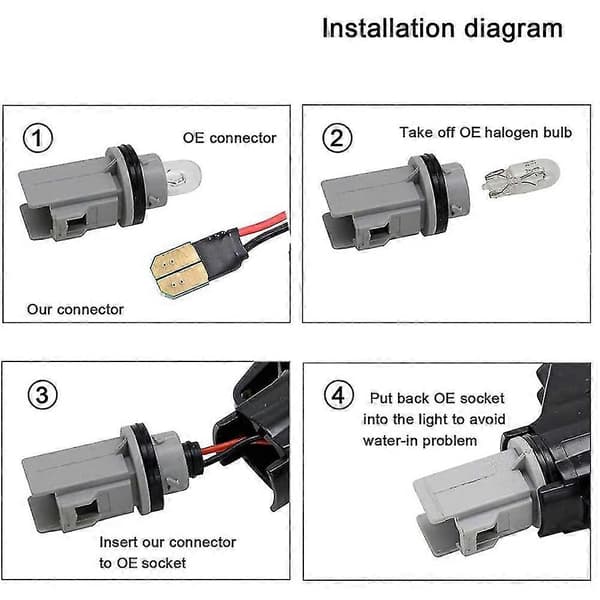 Led Frontskjerm Sidemarkeringslys Blinklys For - 1 3 5-serie E90 E91 E60 E61 E82 E83 Dyna[dt]