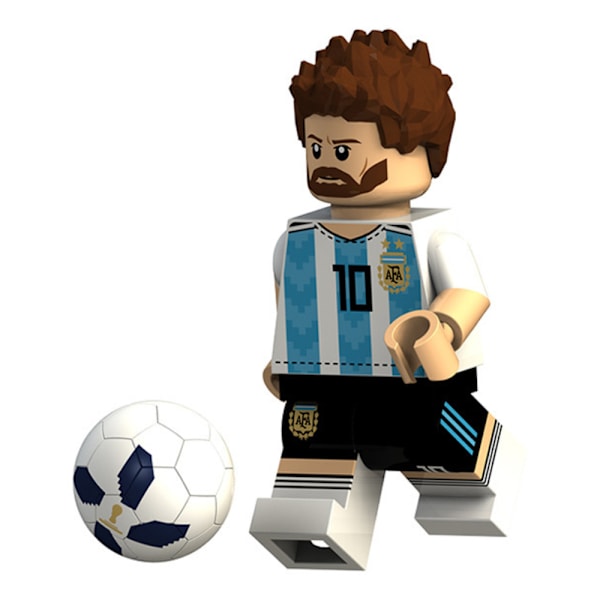 8st fotbollsspelare Super Star Series Mini Block Building Toy