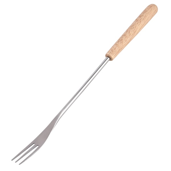 26,5 cm Grillgaffelspyd med trehåndtak for camping og piknik