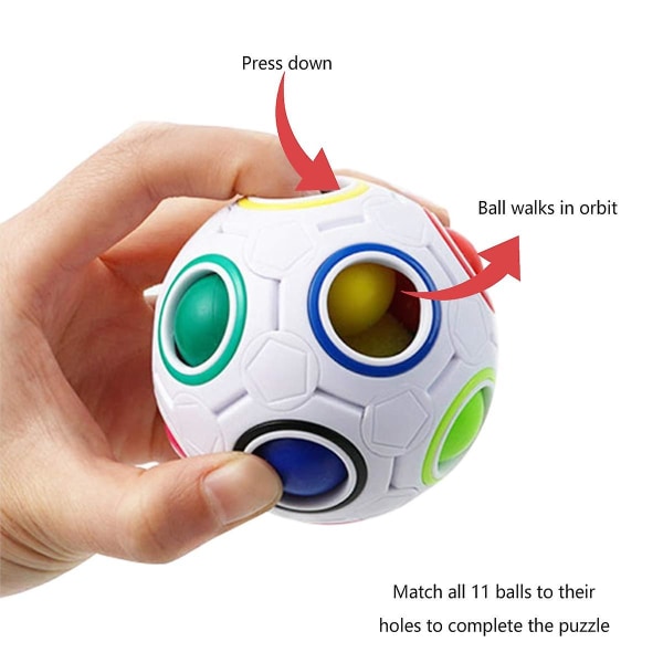 Magic Rainbow Ball Fidget Ball Speed Pussel Ball Brain Teasers White