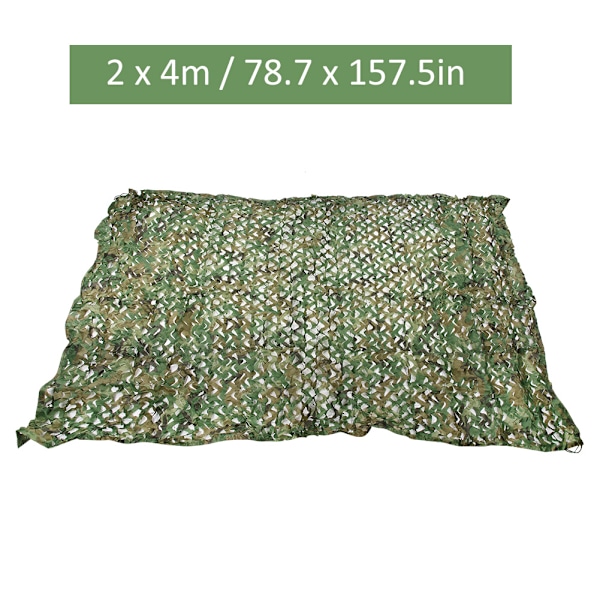 Ulkoilma Camouflage -verkko retkeilyyn, viidakkometsästykseen, patikointiin ja auringonsuojaan (2x4m)
