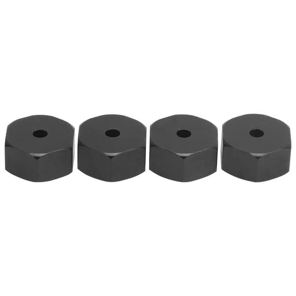 4 stk. 5mm til 12mm Kombinationshjulnavs-Hex-Adapter Tilbehør til WPL D12 1/10 RC Lastbiler Sort