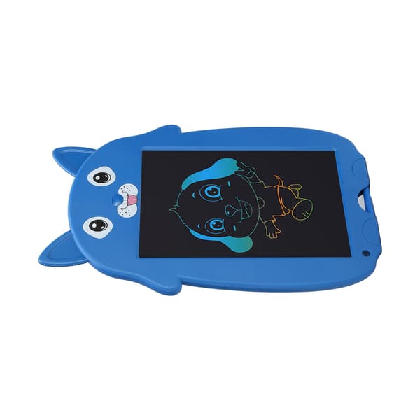 Børne LCD Tegnetablet 9 Tommer Digital Doodle Board Sletbar Farverig Malepude Hundeformet Blå