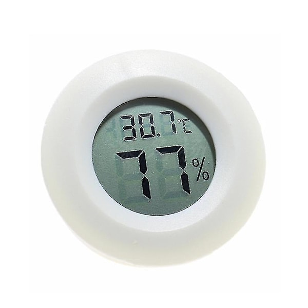 Mini Digital inomhustermometer Hygrometer Klocka Temperatur Lcd