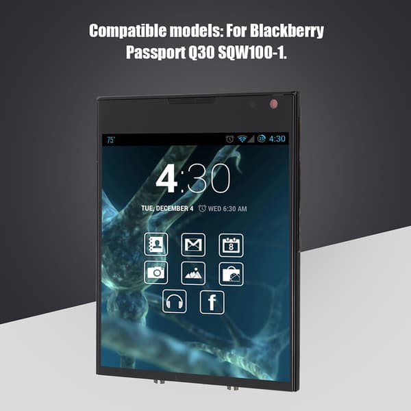 Blackberry Passport Q30 LCD Touch Screen Display Samling Sort Inkluderer Fjernelsesværktøjssæt