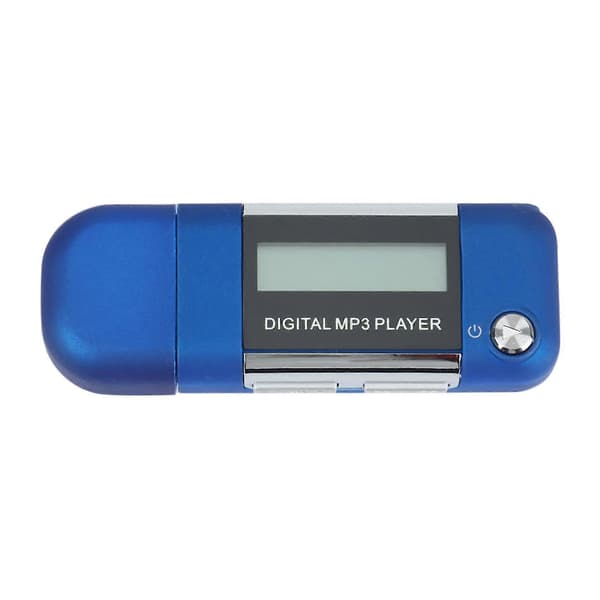 Mp3-spelare 4gb U Disk Musikspelare Stöder Utbytbart Aaa-batteri, Inspelning (blå) Blå