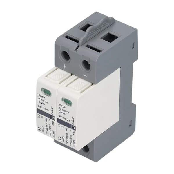 Överspänningsskydd / Spänningsskydd / Åskledare — 2P, 20-40kA, 500VDC (Modell: CHLT-40PV)
