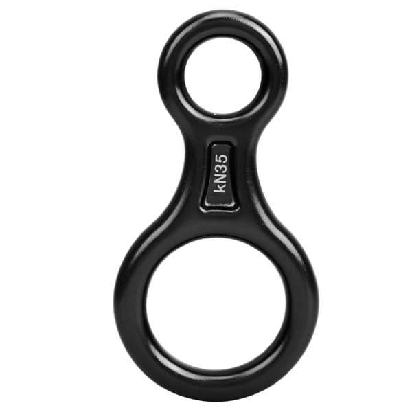 35KN Legering Figur 8 Nedfiringsbremse Rappelling Klatreudstyr Sort