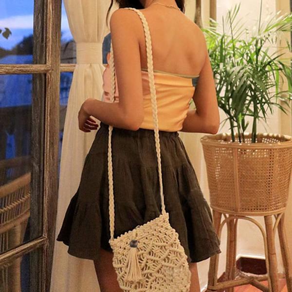 Crossbody-väska i bomull, dam