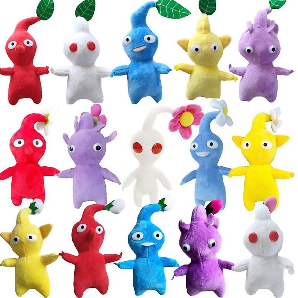 18 cm Pikmin Plush Bud Leaf Mjuk fylld docka blue flowers 18CM