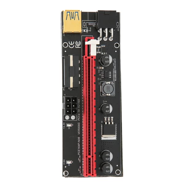 PCIE Riser 4 FP Kondensatorer 6P Interface Strømforsyningsadapterkort