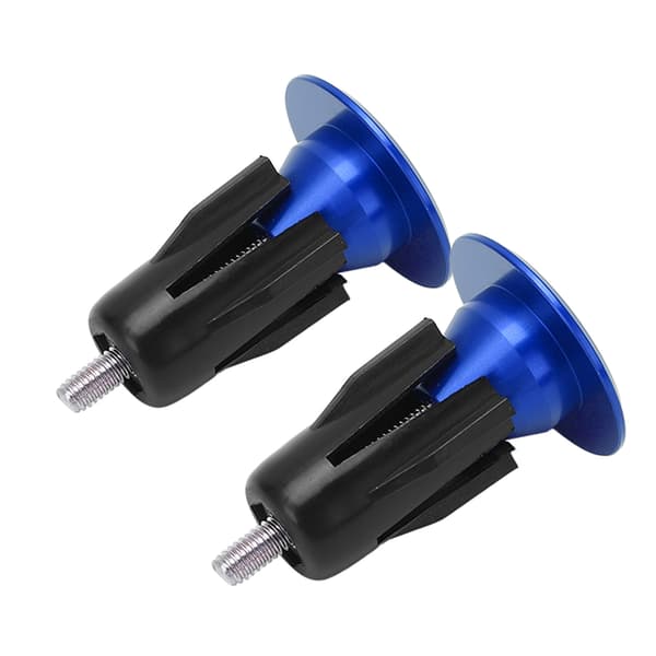 2 par universal mountainbike-greb endepropper i aluminiumslegering, blå