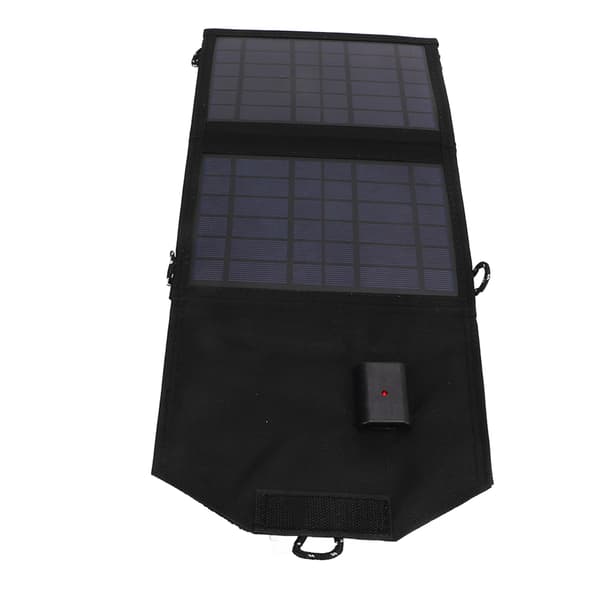 Foldbar 7W 5V USB Polykrystallinsk Solpanel Oplader til Udendørs Brug
