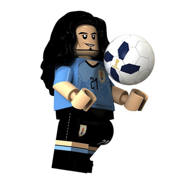 8st fotbollsspelare Super Star Series Mini Block Building Toy
