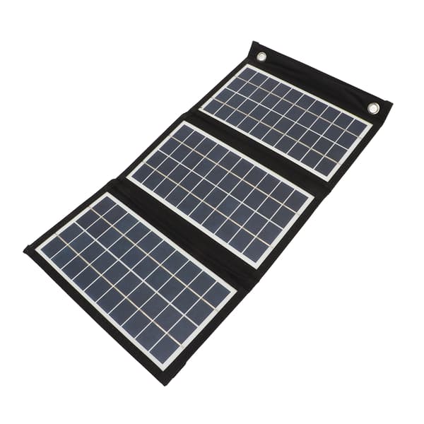Foldbar solpaneloplader - 15W 5V dobbelt USB, højtydende polykrystallinsk silicium, ideel til udendørs camping