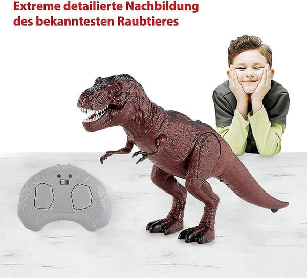 Fjernkontroll Dinosaur Rc Tyrannosaurus For Barn Med Lyd Og Gåfunksjon