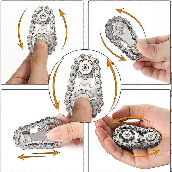 Gearkæde fidget spinner, bordplade spinner, EDC legetøj, dekompressionslegetøj, børnelegetøj