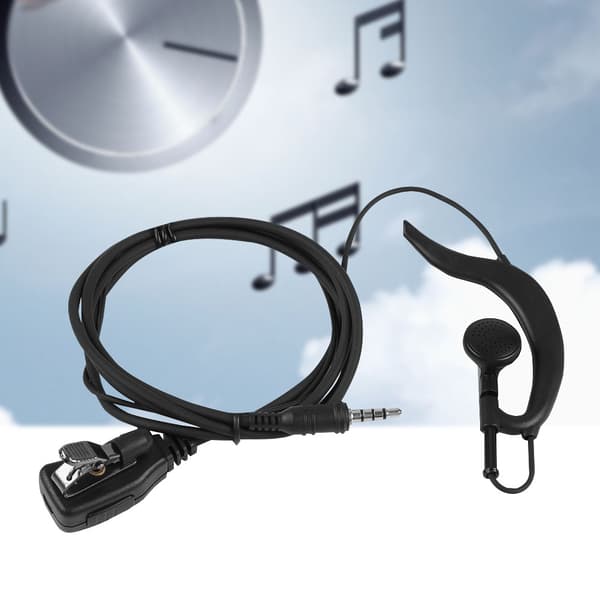 Ørekrog PTT Knap Walkie Talkie Headset