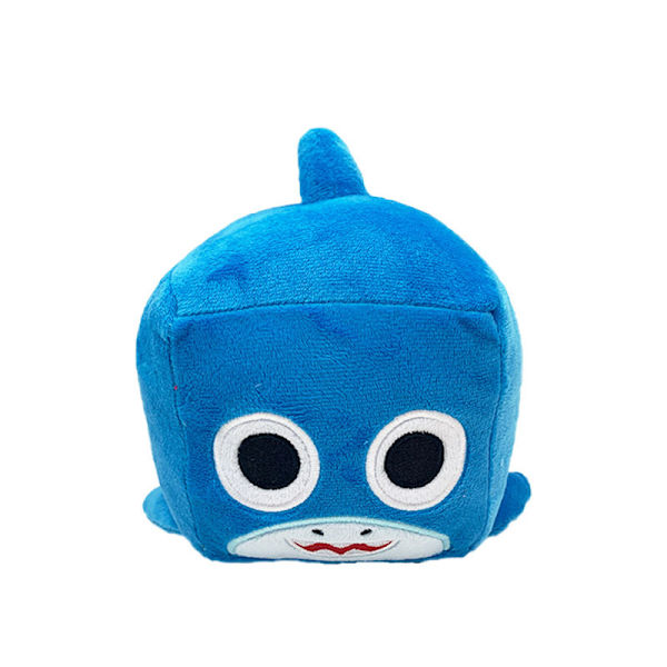 stora spel katt plysch söt fyrkantig katt plysch docka Cube Shark 15x13x17cm