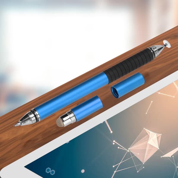 3 i 1 Præcisions Touch Screen Stylus Pen til Mobiltelefon og Tablet Blå