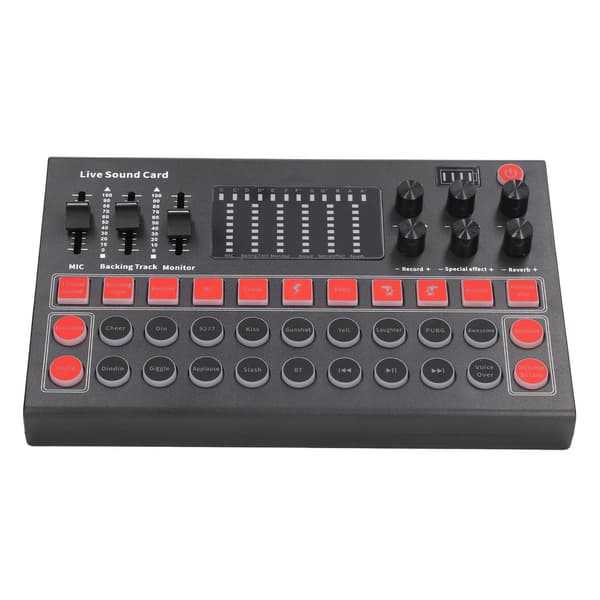 Bluetooth Dual Channel Audio Interface med LED-display brusreducering för liveinspelning
