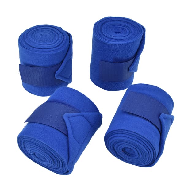 4 stk. Hesteben Wrap Hoop Loop Fastgørelse Beskyttelse Blødt Polyester Sæt Kit til Hund Ko Kat Blå