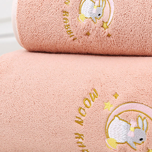 Mjuk Badhandduk i Korallfleece - Tjock, Absorberande Duschhandduk för Hem och Strand i Rosa