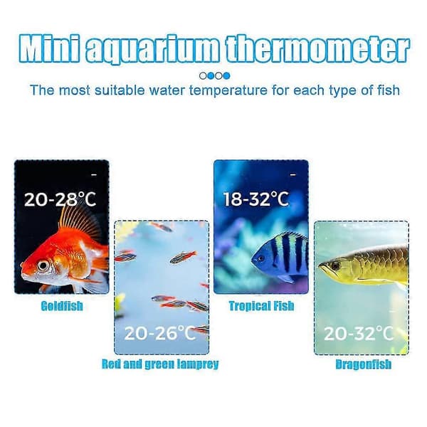 Akvarietermometer Digital med Touchskærm og LED-display, Ideel til Overvågning af Vandtemperatur