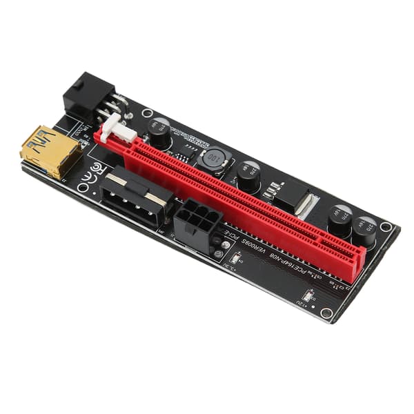 PCIE Riser 4 FP Kondensatorer 6P Interface Strømforsyningsadapterkort
