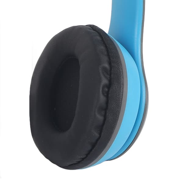 Bluetooth-headset vikbart tung bas trådlöst sportheadset för studenter vuxna hemmakontor skola blå