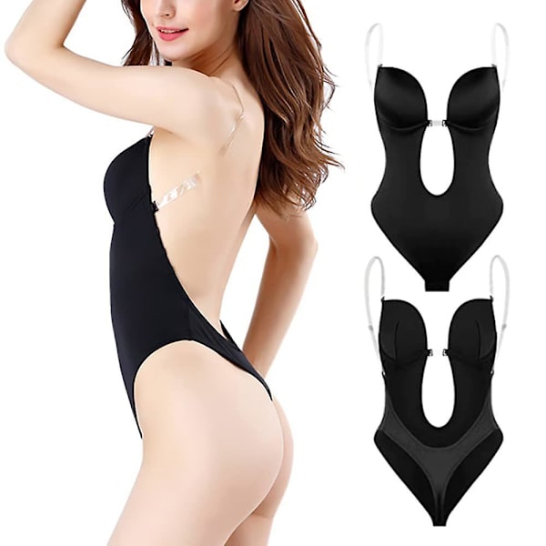 Kvinnor kastar djup V-ringad Body Shaper Strapless Shapewear